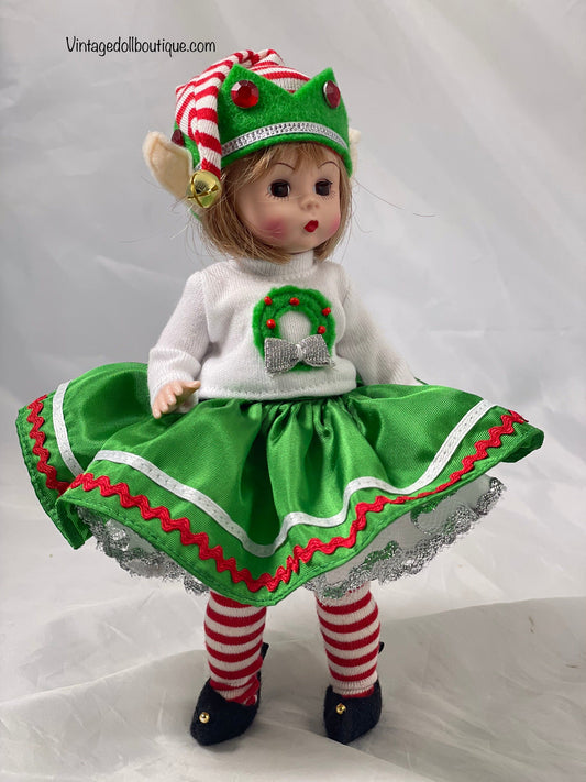 Complete elf outfit for 8” Wendy