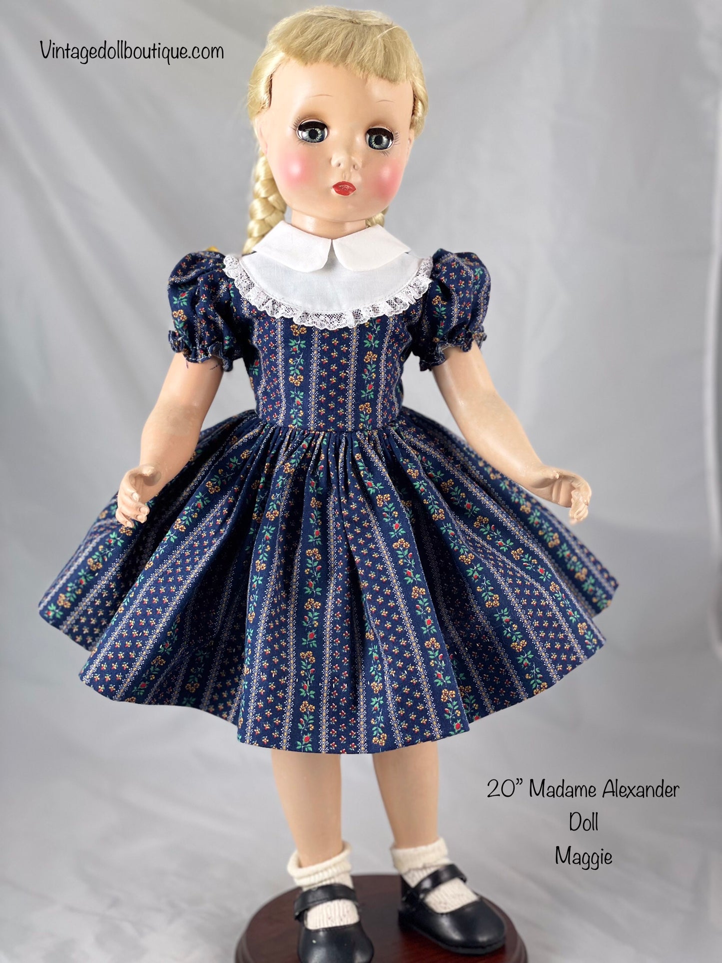 Floral dress for 20” Madame Alexander Doll