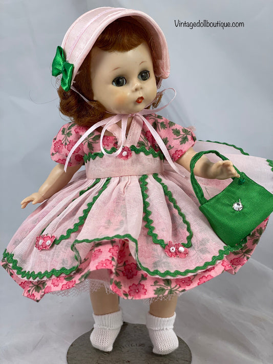 Pink floral outfit for 8” Alexander-kin