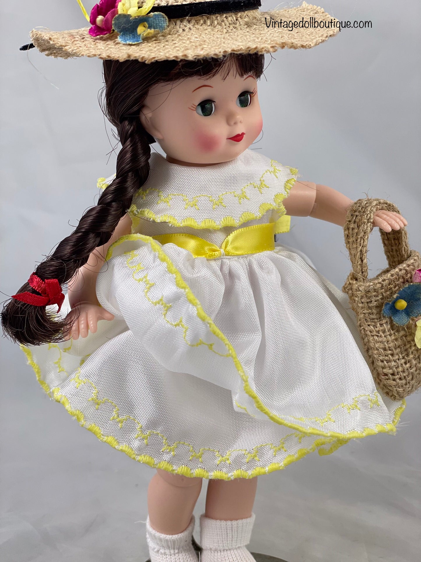 Yellow and white outfit for 8” Alexander-kin