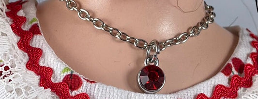 Round Birthstone  necklace