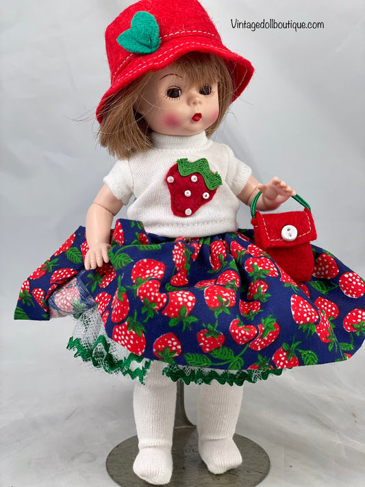 Strawberry outfit for 8” Alexander-kin