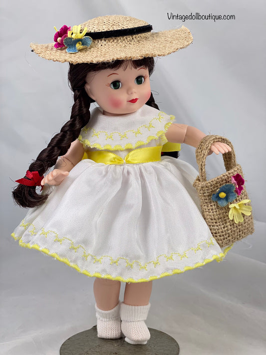 Yellow and white outfit for 8” Alexander-kin